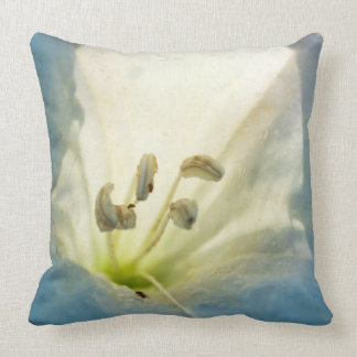 Contemporary blue and white throw pillow
