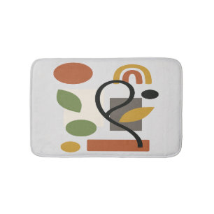 Contemporary Botanical Geometry  Bath Mat
