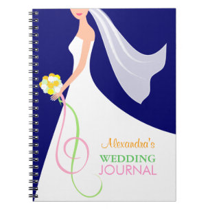Contemporary Bridal Wedding Journal Notebook