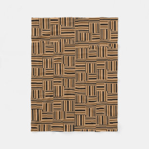Contemporary Brown and Black Fleece Blanket
