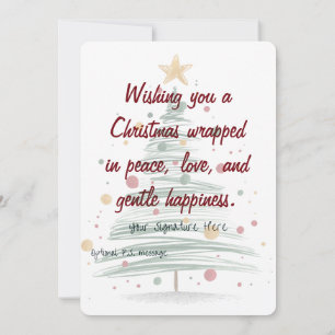 Contemporary Brushstroke Christmas Tree Holiday Card