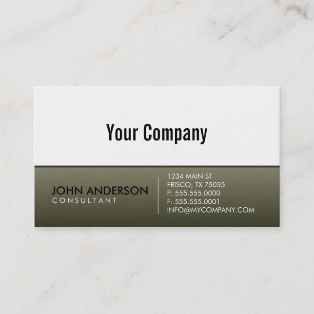 Contemporary Business Card (Front)