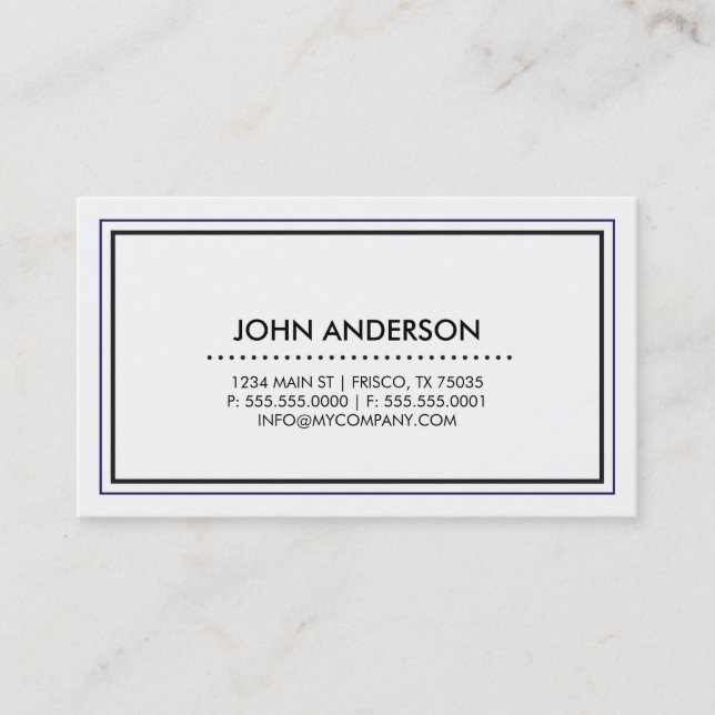 Contemporary Business Card (Front)