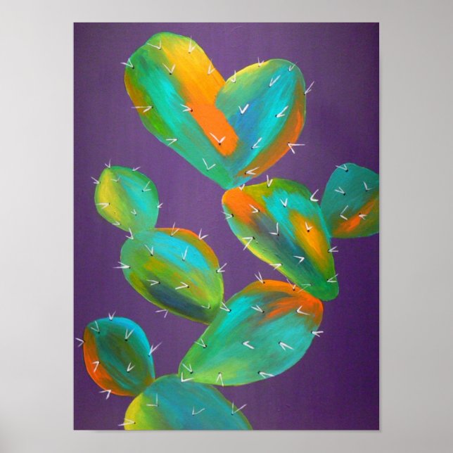 contemporary cactus art print (Front)