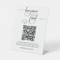 Contemporary Calligraphy Honeymoon Fund QR Code Pe