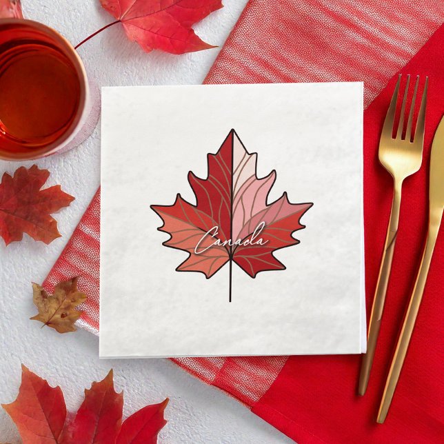 Contemporary Canadian Maple Leaf ID1071 Napkin (Creator Uploaded)
