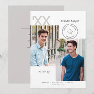 Contemporary Cap Graduation Invitation
