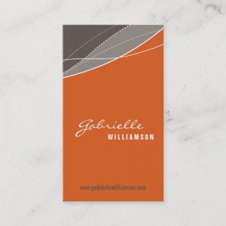 CONTEMPORARY CARD modern stylish elegant orange