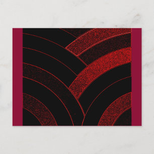 contemporary chic curved chevrons postcard