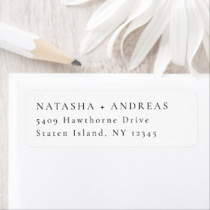 Contemporary Chic Minimalist Address Label