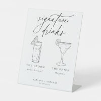 Contemporary Chic Minimalist Signature Drinks