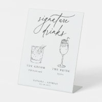 Contemporary Chic Minimalist Signature Drinks