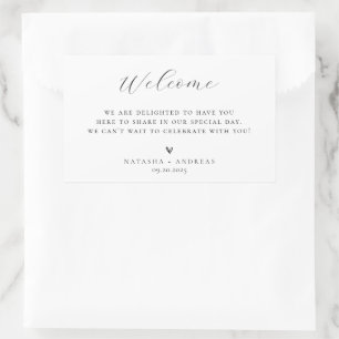 Contemporary Chic Minimalist Welcome Sticker