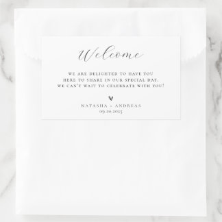 Contemporary Chic Minimalist Welcome Sticker