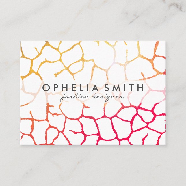 Contemporary Chic Pattern Business Card (Front)