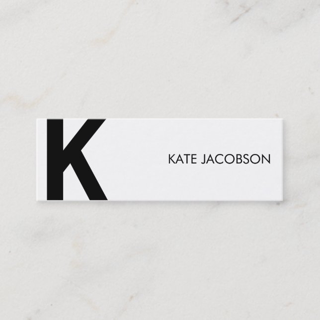 Contemporary Chic Skinny Calling Card (Front)