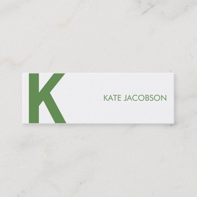 Contemporary Chic Skinny Calling Card (Front)