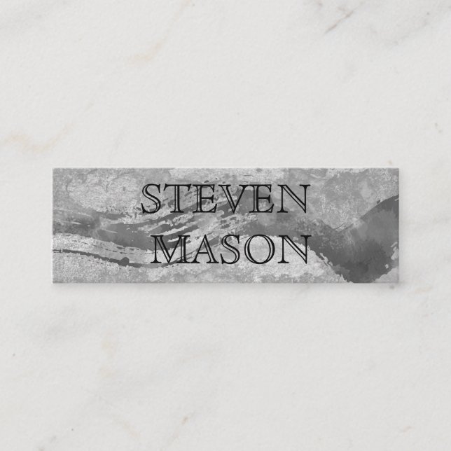 Contemporary Chic Texture Mini Business Card (Front)