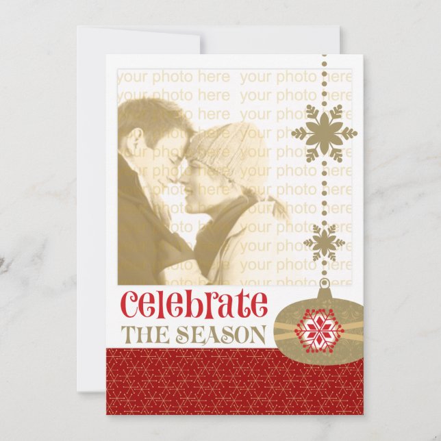 Contemporary Christmas 5 x 7 Photo Cards (Front)