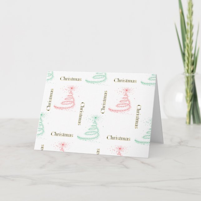 Contemporary Christmas Holiday Card (Front)