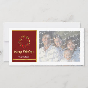 Contemporary Christmas Holiday Photo Cards