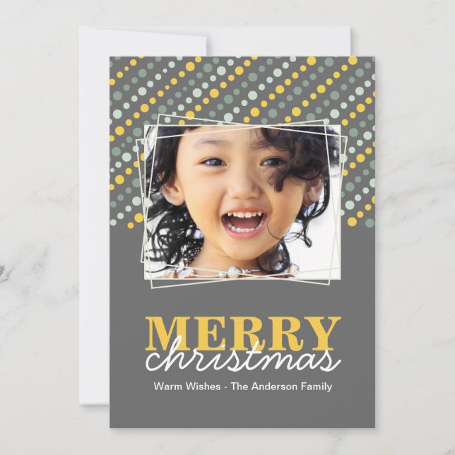 Contemporary Christmas Photo Card (Front)