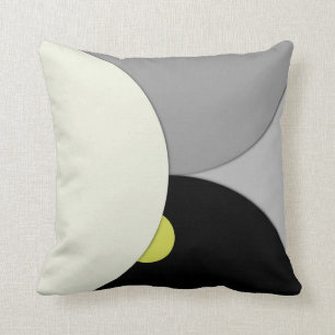 Contemporary Circles Throw Pillow