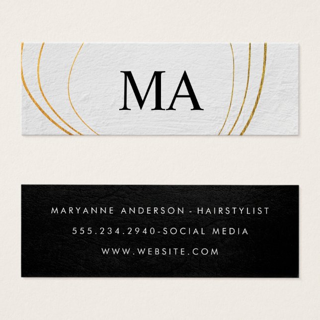 Contemporary Circular Pattern Black White Texture (Front & Back)