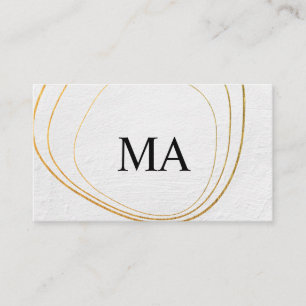 Contemporary Circular Pattern Black White Texture Business Card