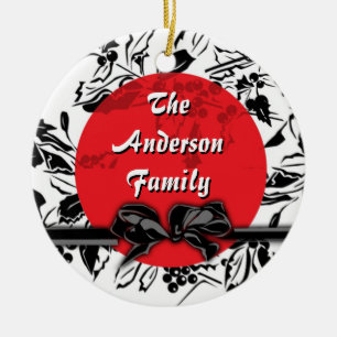 Contemporary Classic Holly Pattern Ornament