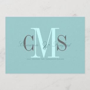 Contemporary + classy monogram Wedding Invitations