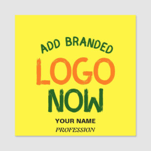 CONTEMPORARY CLEAN BRIGHT YELLOW FASHION CLIENT NAME TAG