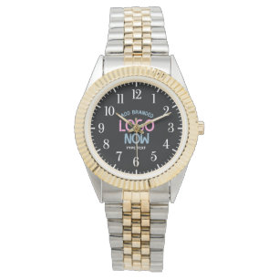CONTEMPORARY CLEAN GOLD SILVERY FASHIONABLE CLIENT WATCH