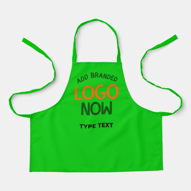 CONTEMPORARY CLEAN LIME GREEN FASHIONABLE CLIENT APRON (Front)