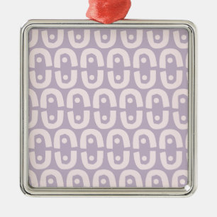 Contemporary Colourful design repeat pattern Metal Ornament