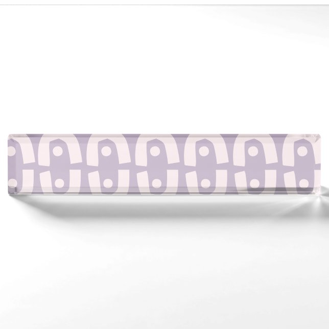 Contemporary Colourful design repeat pattern Nameplate (Front)