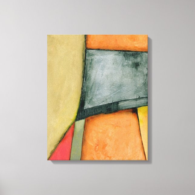 Contemporary Colourful Geometric Shapes Canvas Print (Front)