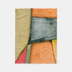 Contemporary Colourful Geometric Shapes Fleece Blanket