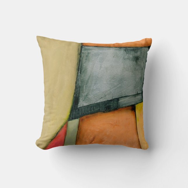 Contemporary Colourful Geometric Shapes Throw Pillow (Front)