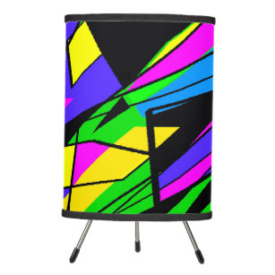 Contemporary colourful geometric table lamp