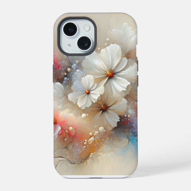 Contemporary Cosmos Abstract Design iPhone 15 Case (Back)