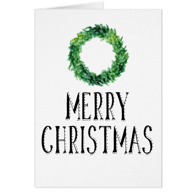 Contemporary Customized Green Wreath Christmas (Front)