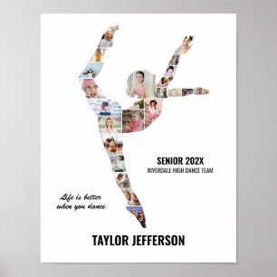 Contemporary Dance Photo Collage Senior Gift Poster