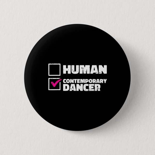 Contemporary Dancer Dancing Retro Dance Men Women  2 Inch Round Button (Front)