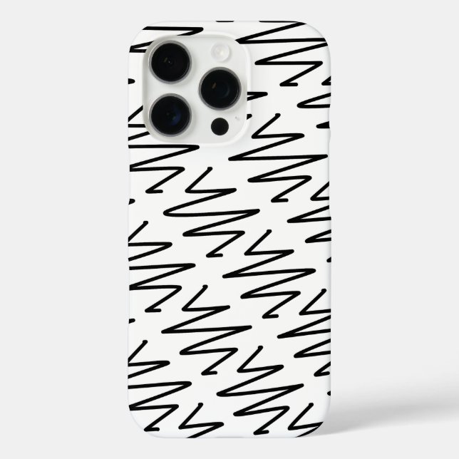 Contemporary Design in Black and White Case-Mate iPhone Case (Back)