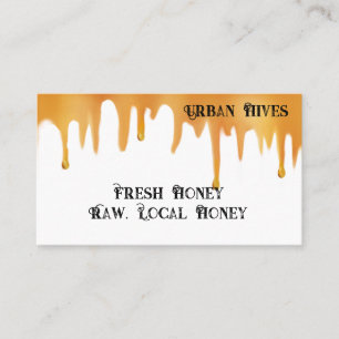 Contemporary Dripping Honey Beekeeper Business Card