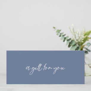 Contemporary Dusty Blue Modern Gift Certificate