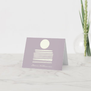 Contemporary Dusty Lilac Abstract Art Personalized Note Card