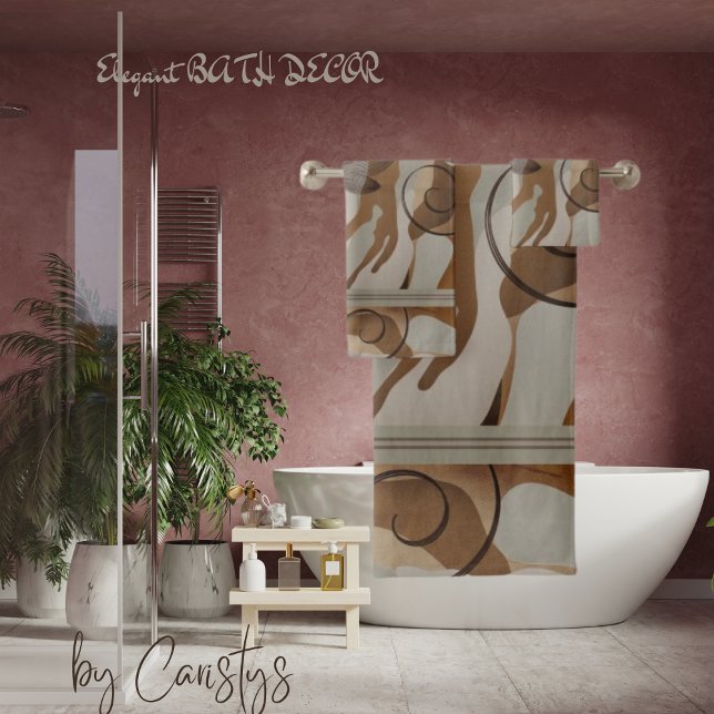 Contemporary Earth Tones Bath Towel Set (Creator Uploaded)