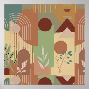 Contemporary Earth Tones Poster